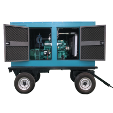 60HZ 50HZ 100kw 125kva mobile trailer diesel generator price with Four wheels